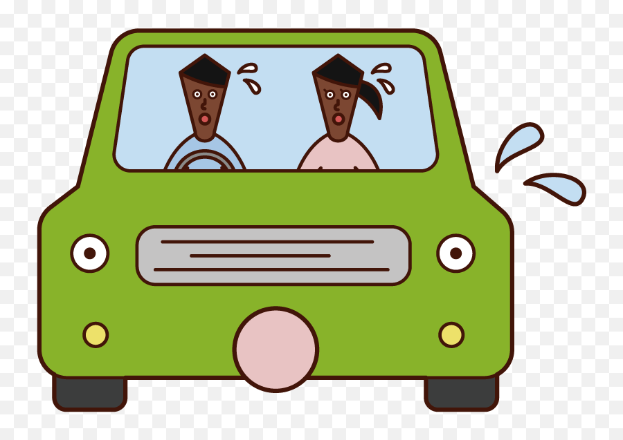 Illustration Of A Car And A Driver Couple Who Are Emoji,Going Home Clipart