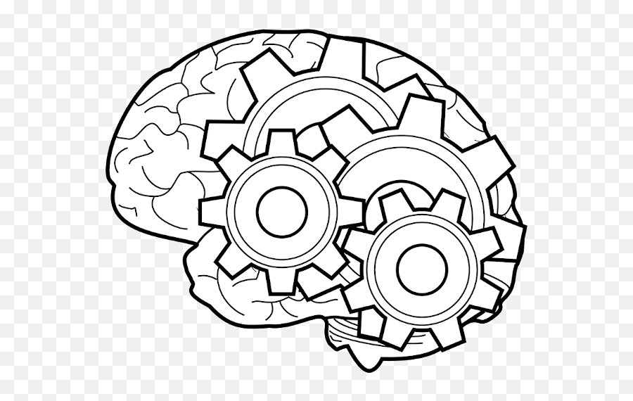 Brain Gears Clipart Png - Gears Drawing Emoji,Gears Clipart