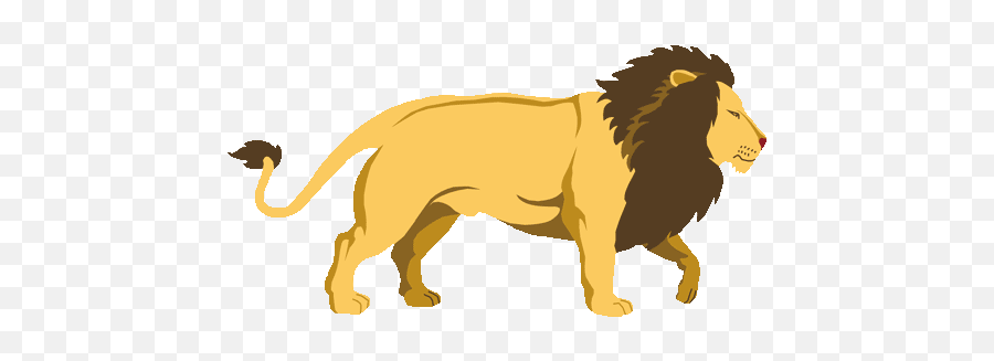Lion Illustration Lion Clipart - Lion Clip Art Gif Emoji,Lion Clipart