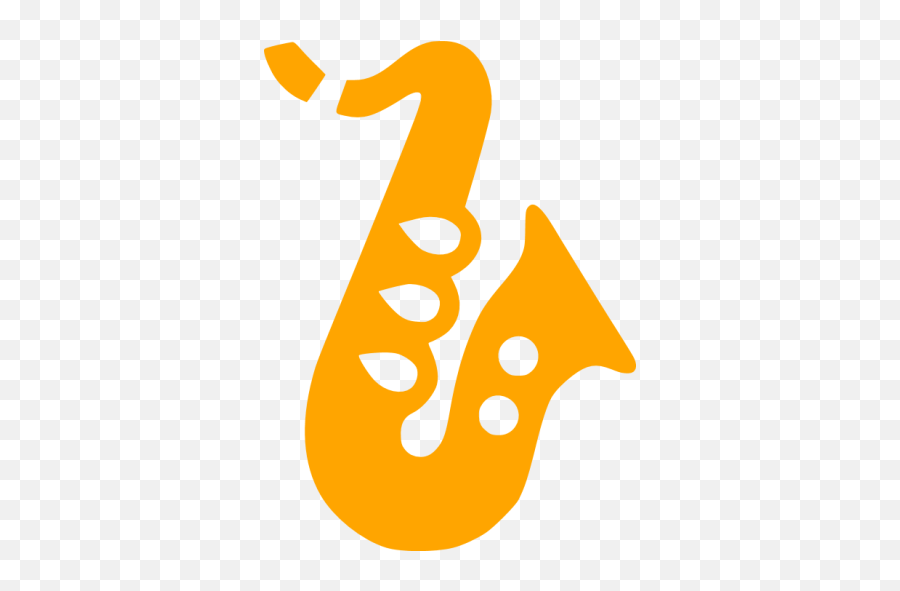Orange Saxophone Icon - Free Orange Music Icons Language Emoji,Saxophone Clipart