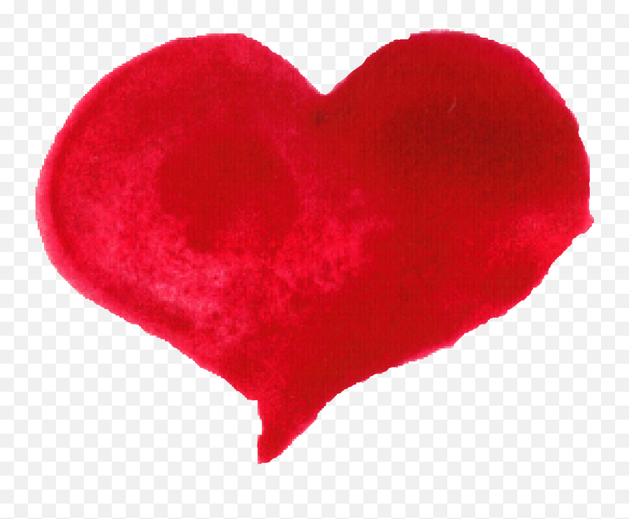 Clipart Heart Brush Stroke - Watercolor Heart Vector Png Emoji,Transparent Brush Stroke