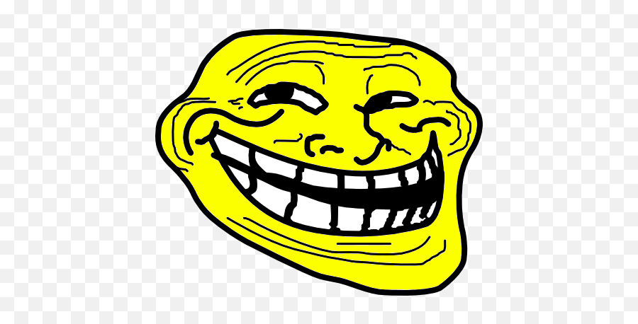 Yellow Troll Face Transparent - Funny Face Meme Cartoon Emoji,Troll Face Transparent