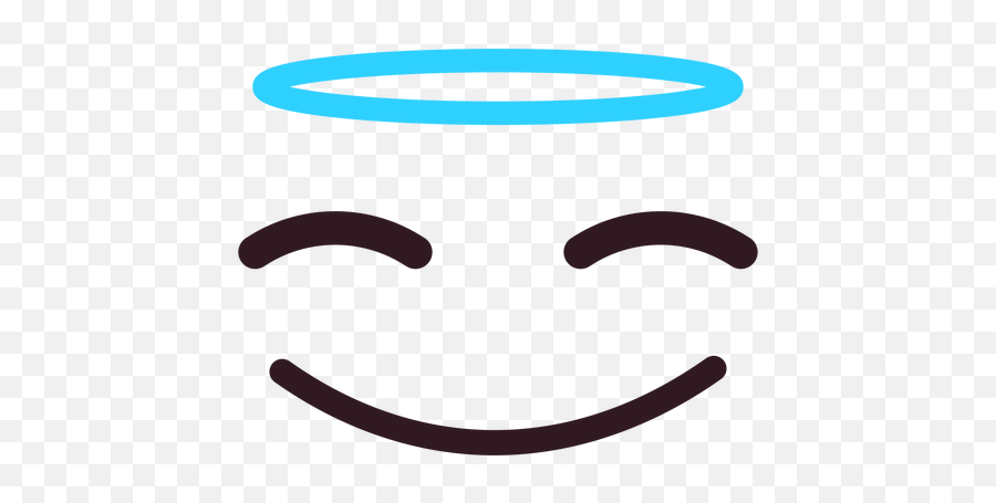 Simple Angel Emoticon Face - Cara De Ángel Png Emoji,Smiley Face Transparent