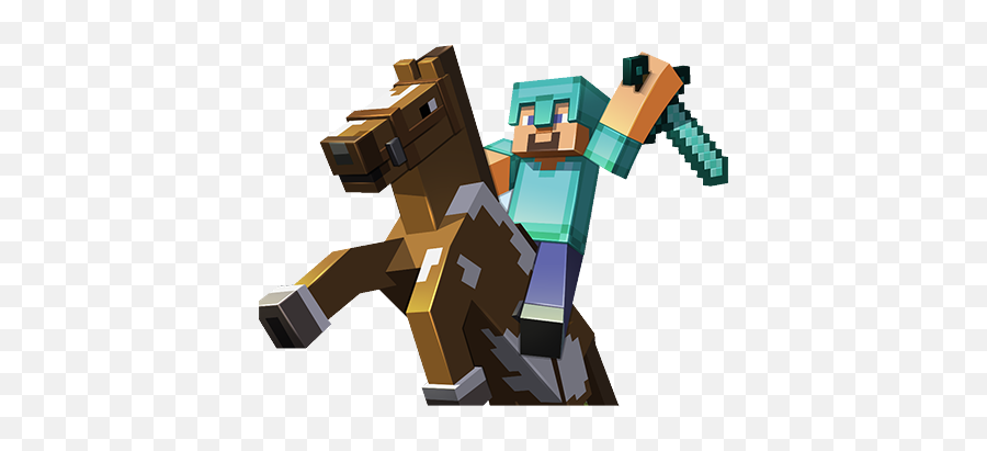 Minecraft Png - Minecraft Steve On Horse Png Emoji,Minecraft Png