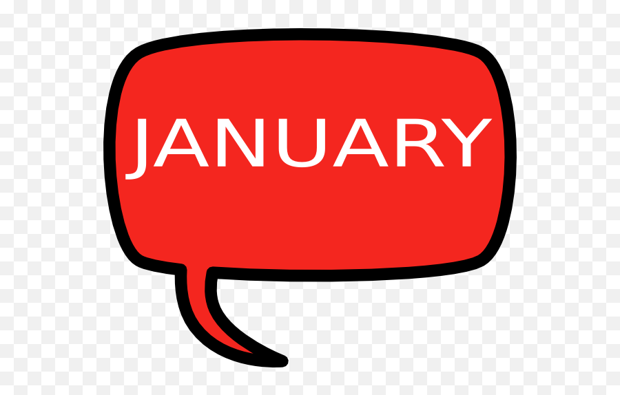 Winter Clip Art January Free Clipart - January Logo Clipart Emoji,January Clipart