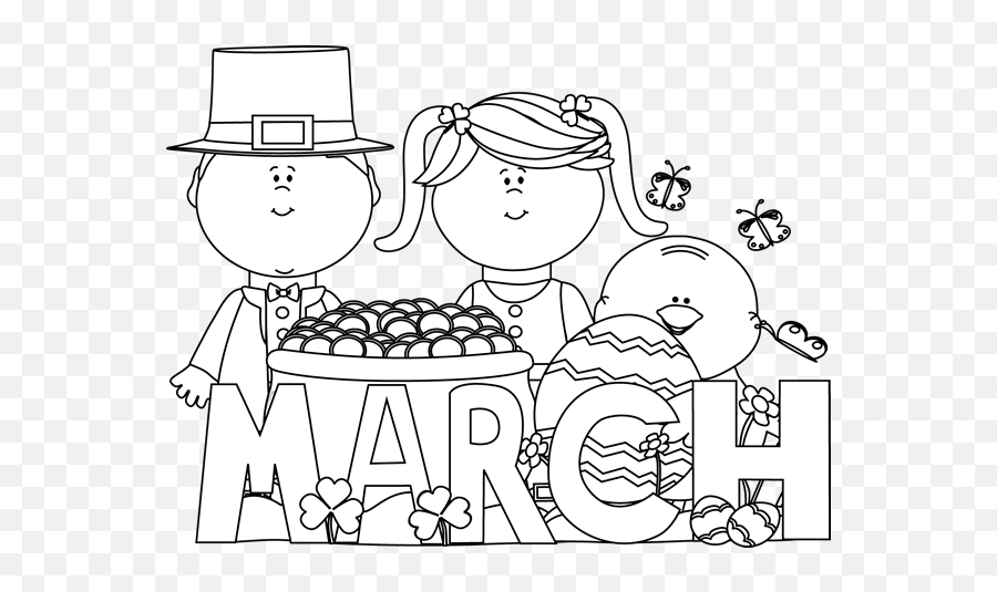 March Clip Art - March Clip Art Black And White Emoji,March Clipart