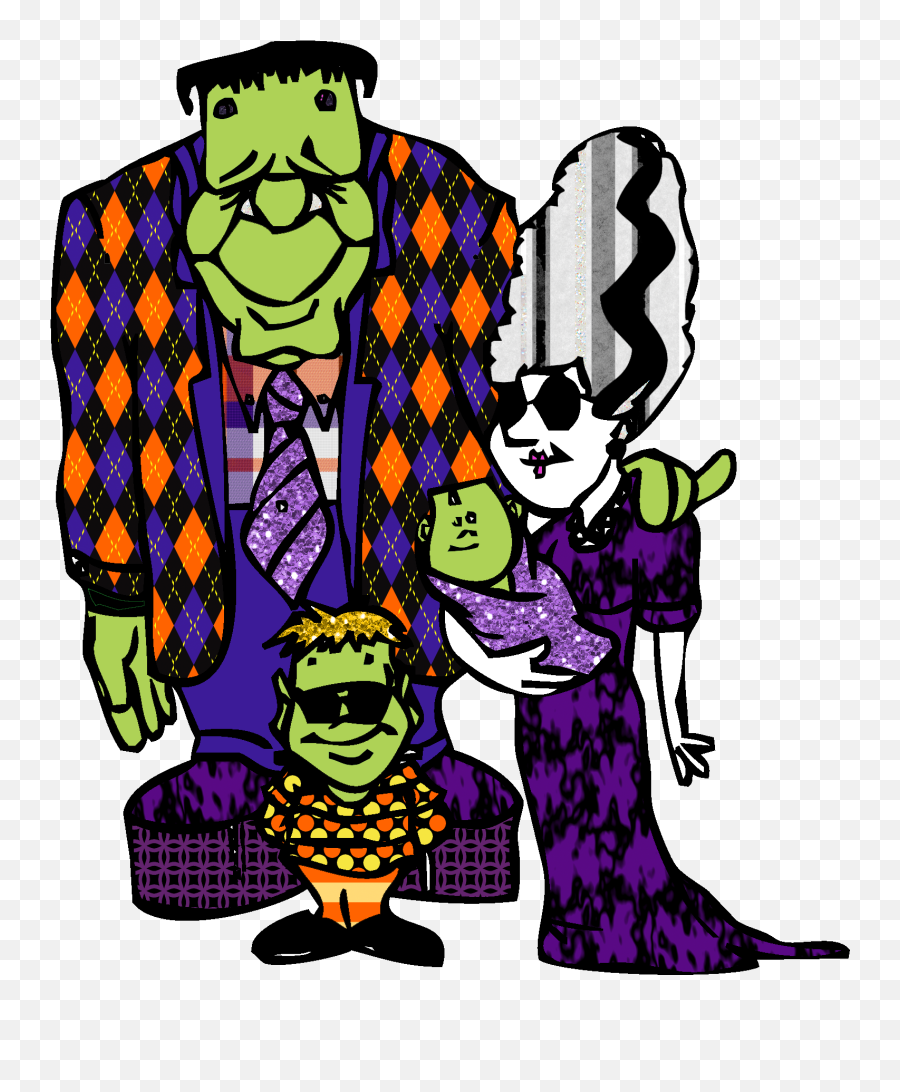 Frankenstein Family Clipart - Frankenstein Family Clipart Emoji,Family Clipart