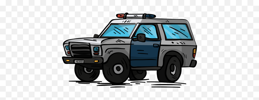 Car Police Jeep Illustration - Police Jeep Cartoon Emoji,Jeep Png