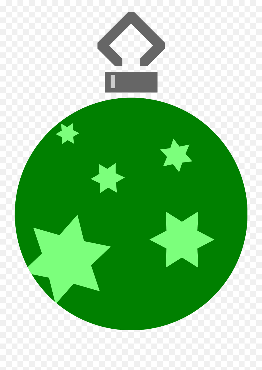 Stars Christmas Ornament Clipart - Printable Christmas Ball Emoji,Christmas Bulb Clipart