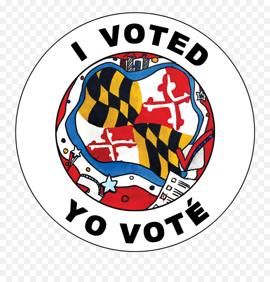 2020 Presidential Election - Maryland Voting Sticker Emoji,I Voted Sticker Png