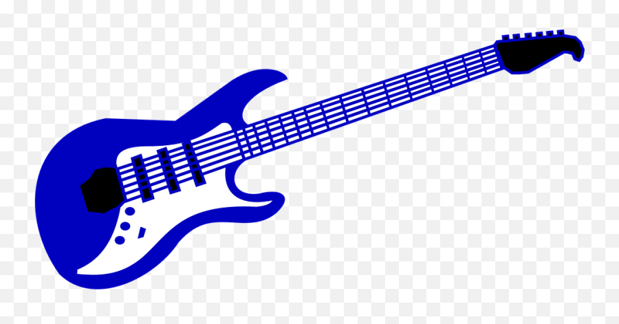 Guitar Electric Black - Free Vector Graphic On Pixabay Guitar Clipart Blue Emoji,Guitar Transparent Background