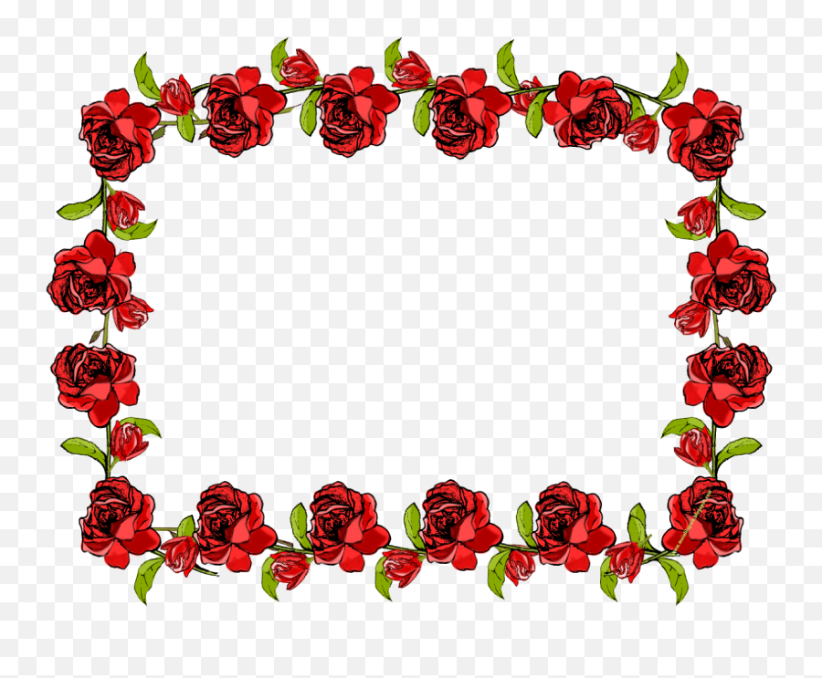 Free Digital Vintage Rose Frame Png Emoji,Vintage Roses Png