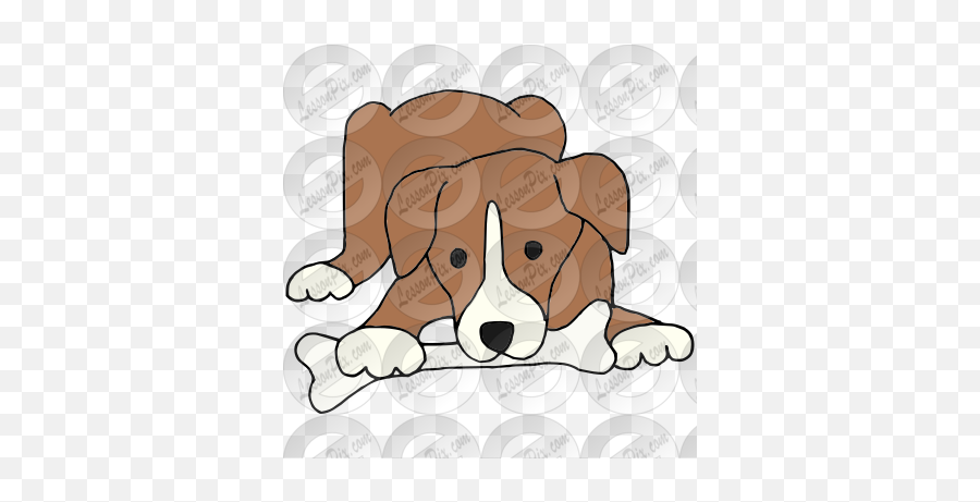 Dog With Bone Picture For Classroom Therapy Use - Great Soft Emoji,Bone Clipart