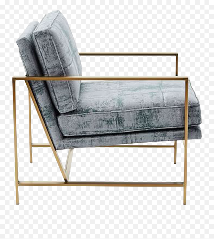 Download Madrid Single Seater - Velvet Metal Frame Chair Emoji,Metal Frame Png