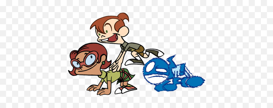 Check Out This Transparent Chalkzone Characters Plaing Leap Emoji,Leap Frog Clipart