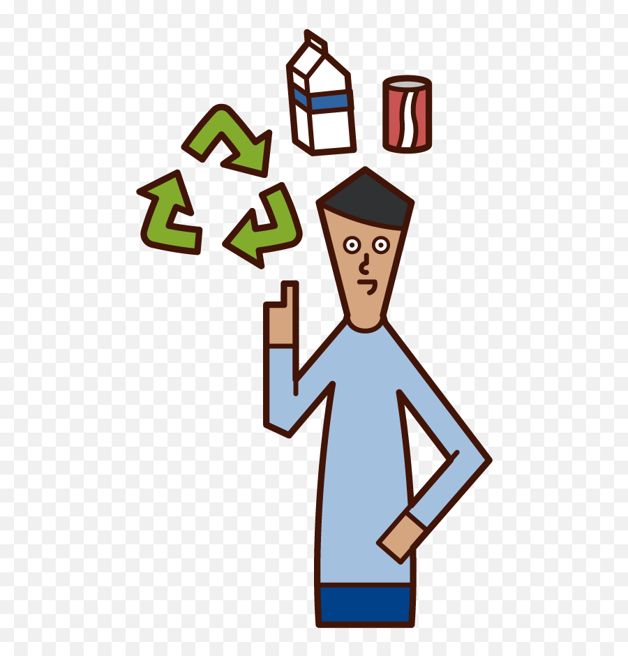 Illustration Of A Recycling Person Man Free Illustration Emoji,Confused Person Clipart