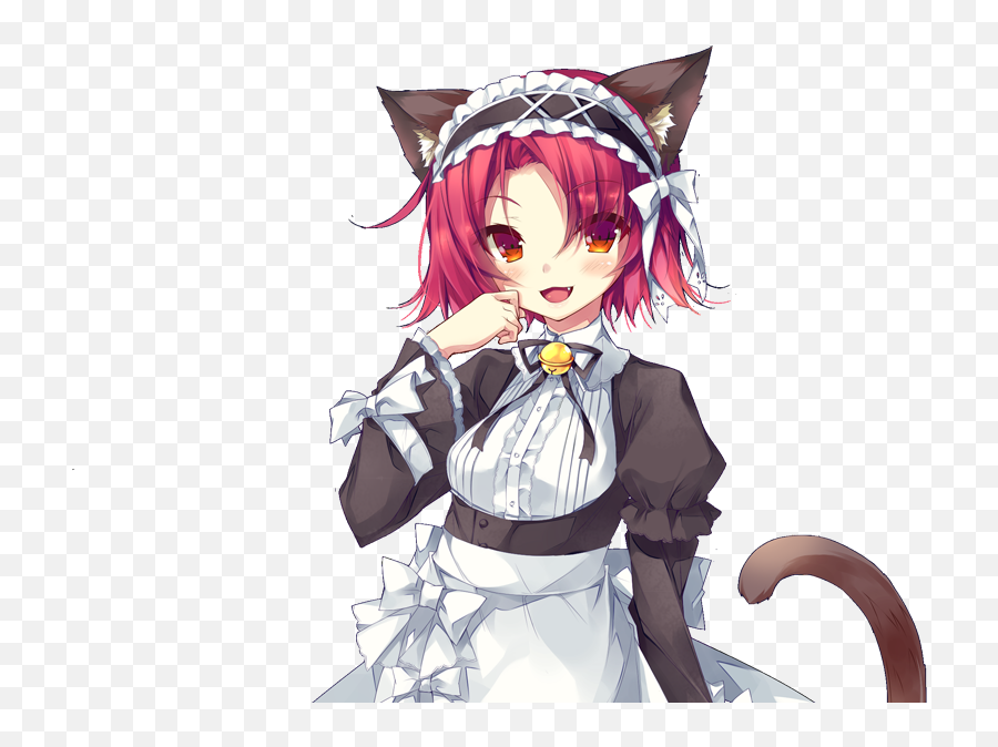 Animal Ears Bell Catgirl Cat Maid A Kitten Philia Game Cg Emoji,Anime Cat Ears Png