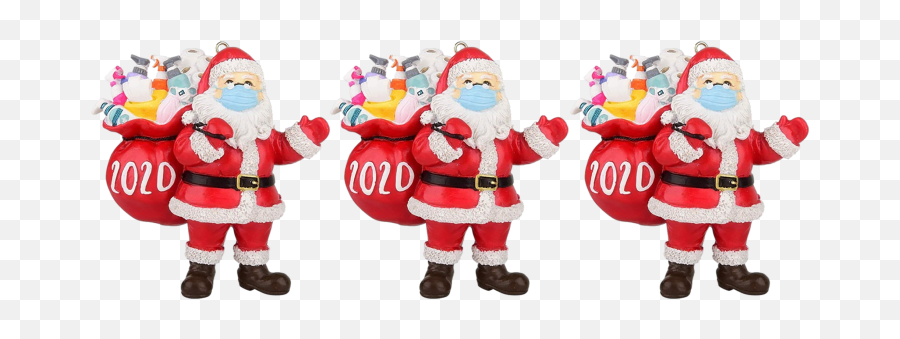 2020 Quarantine Survivor Santa Claus Christmas Ornaments Emoji,Survivor Clipart