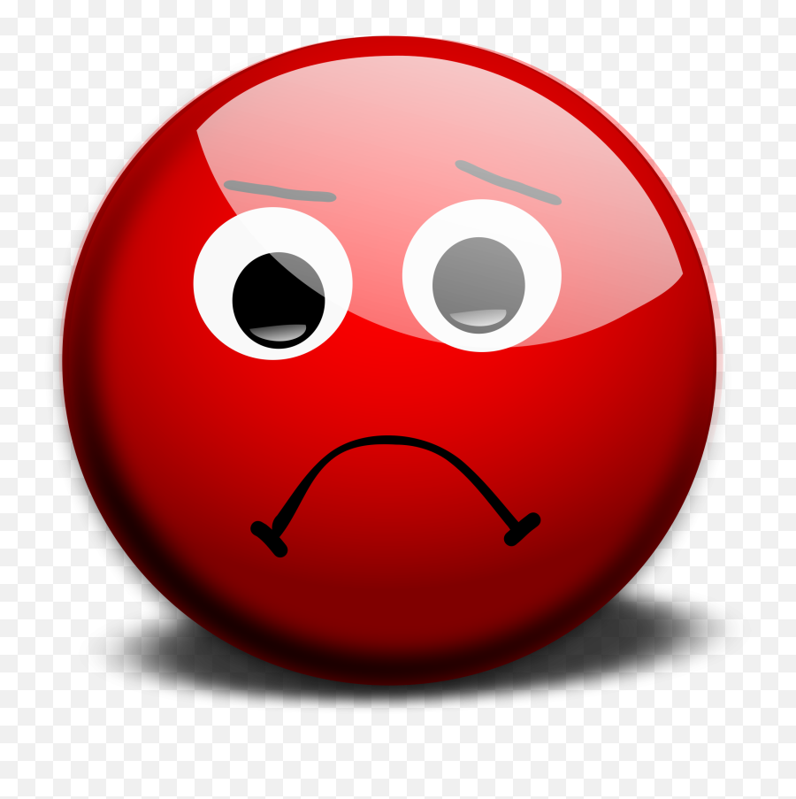 Best Angry Faces - Red Confused Smiley Emoji,Sad Face Png