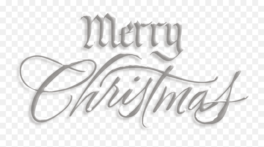 Merry Christmas Silver Snow Text - White Merry Christmas Png Text Emoji,Merry Christmas Png