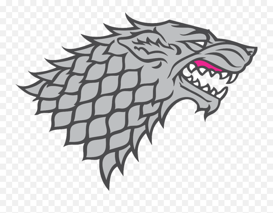 Download Head House Eddard Stark Logo - House Stark Banner Emoji,Stark Logo