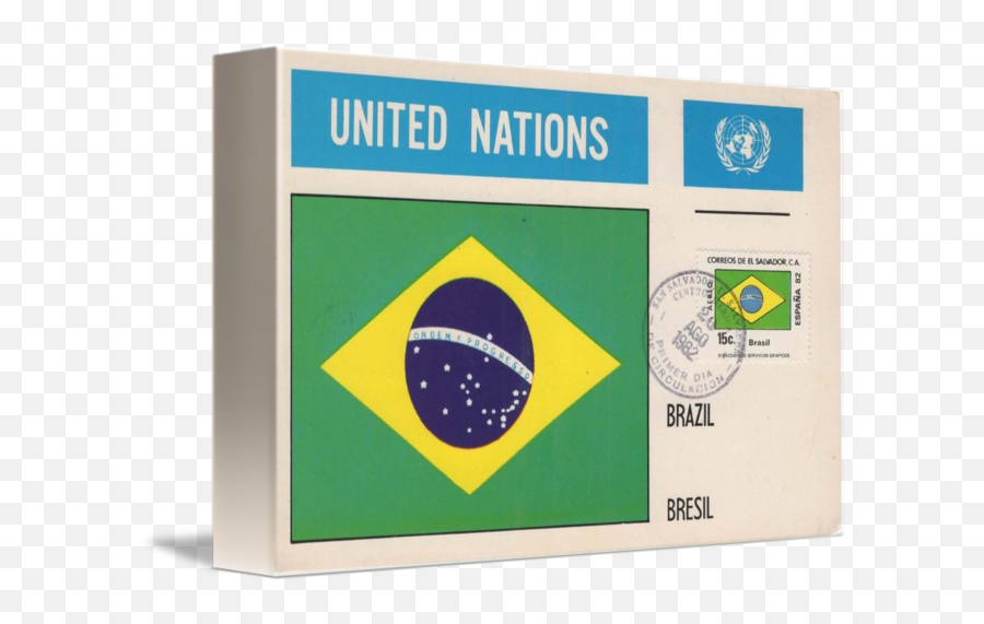 Maximum Card El Salvadorbrazil Flag Stamp By Dorin Cojocariu - Horizontal Emoji,Brazil Flag Png