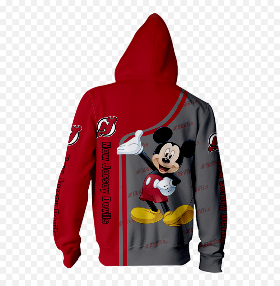 New Jersey Devils Mickey Mouse All Over Print K1055 - Hoodie Emoji,New Jersey Devils Logo