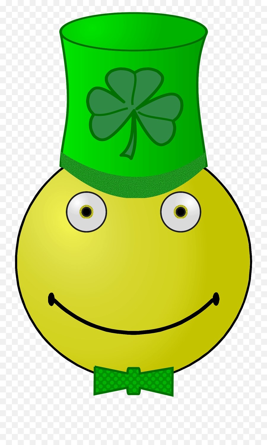 Saint Patricku0027s Day Smiley Clipart Free Download - Saint Day Emoji,Shamrock Clipart Black And White