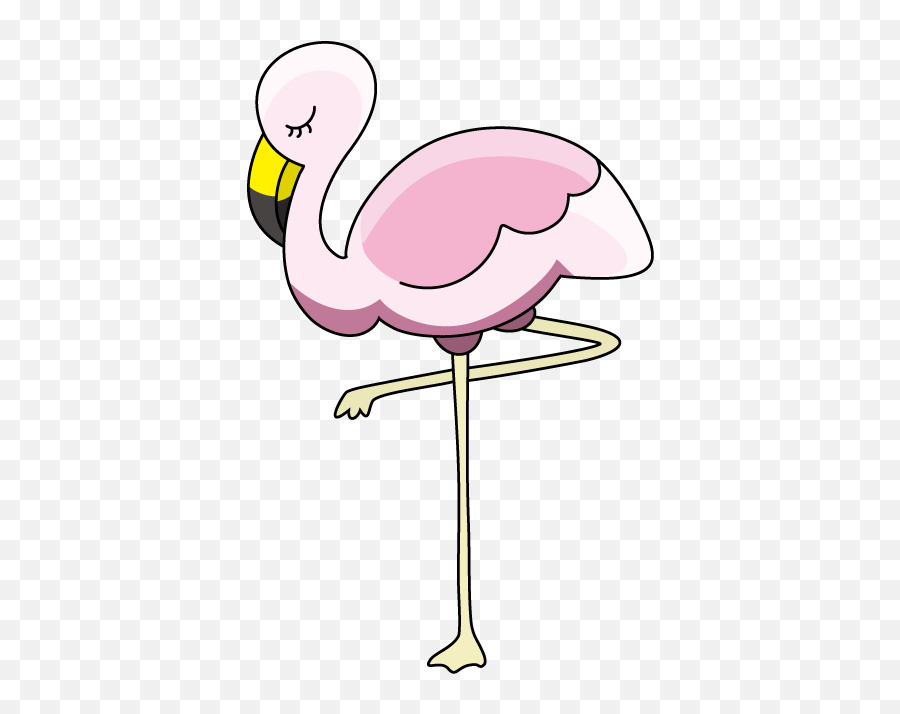 Flamingo Clipart - Cute Transparent Background Flamingo Clipart Emoji,Flamingo Clipart