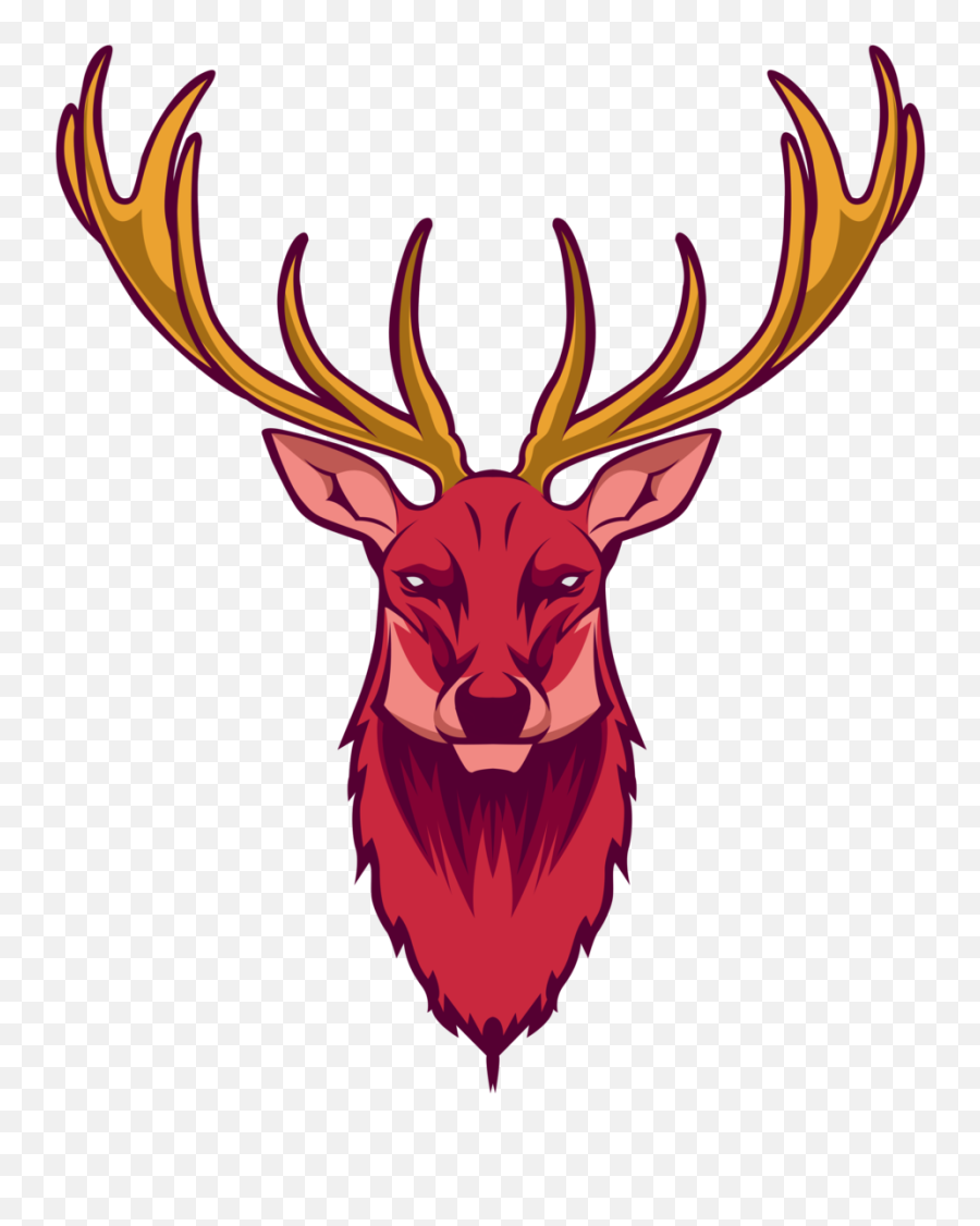 Deer Head Vector - Vector Deer Head Logo Png Emoji,Deer Head Logo