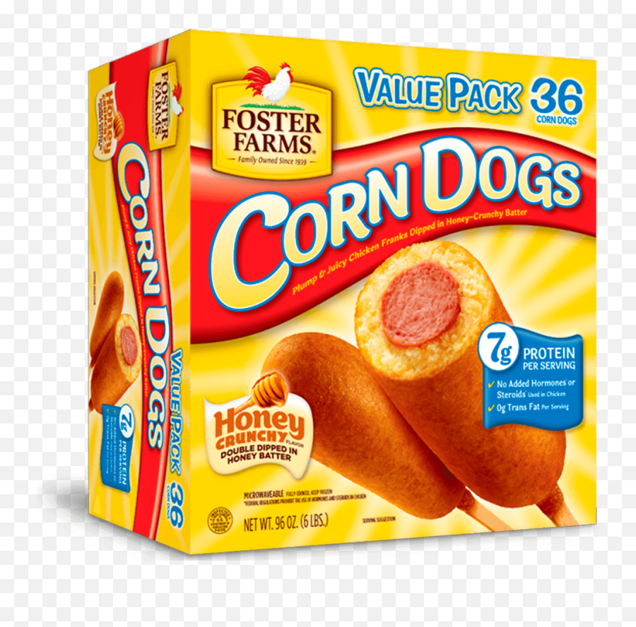 Corn Dogs Honey Crunchy 36 Ct - Foster Farms Mini Corn Dogs Emoji,Corn Dog Png