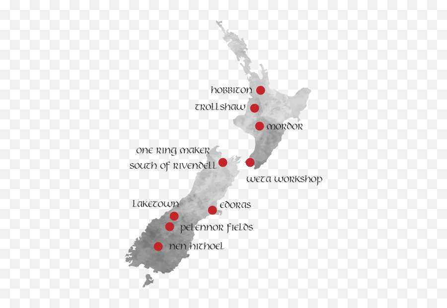 Mordor - Dunedin Location Map Emoji,Lord Of The Ring Logo