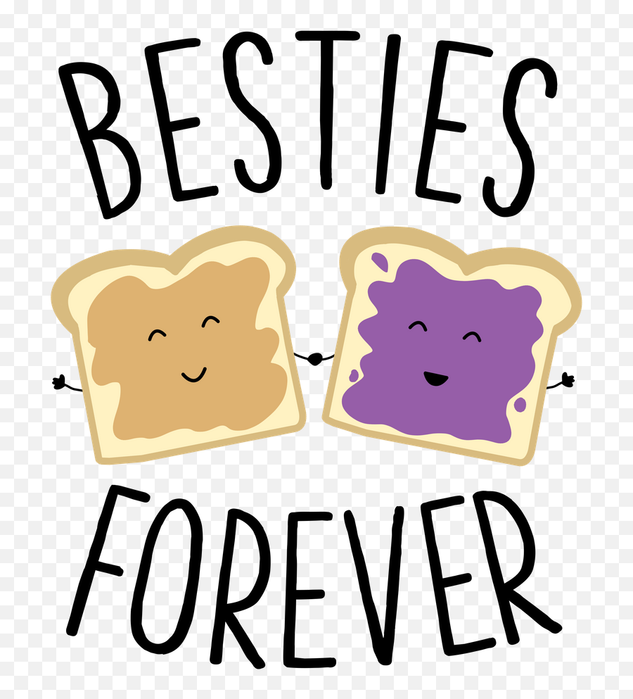 Cute Funny Peanut Butter Jelly Besties - Best Friend Clip Art Peanut Butter And Jelly Emoji,Peanut Butter And Jelly Clipart