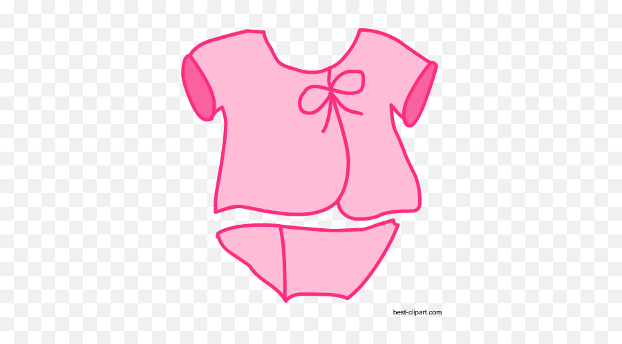 Baby Clothes In Pink Color Free Clip Art - Baby Dress Baby Dress Clip Arts Emoji,Dress Clipart