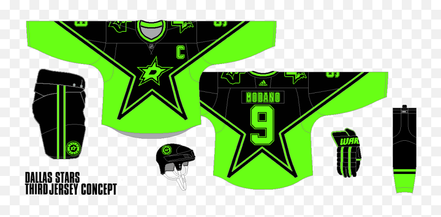 Someone Wouldu0027ve Had To Make A Neon Greenblack Star - Cut Nhl Uniform Emoji,Dallas Stars Logo