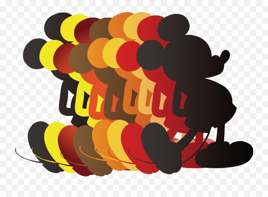 Mickey Mouse Silhouette Vector Art Png Emoji,Png To Vector Illustrator