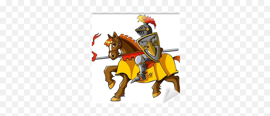 Medieval Knight On Horseback Vector Wall Mural U2022 Pixers Emoji,Trojan Horse Clipart