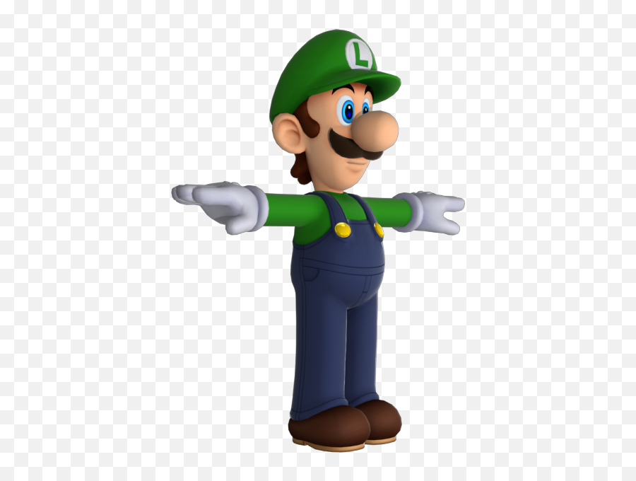 Download Smash Toy For 3ds Brawl Luigi - Luigi T Pose Png Emoji,Luigi Png
