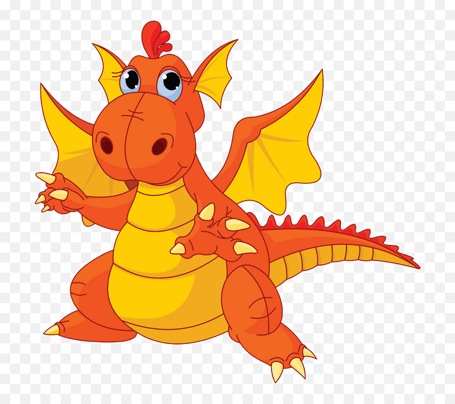 Orange Dragon Clipart Transparent - Clipart World Emoji,Green Dragon Clipart