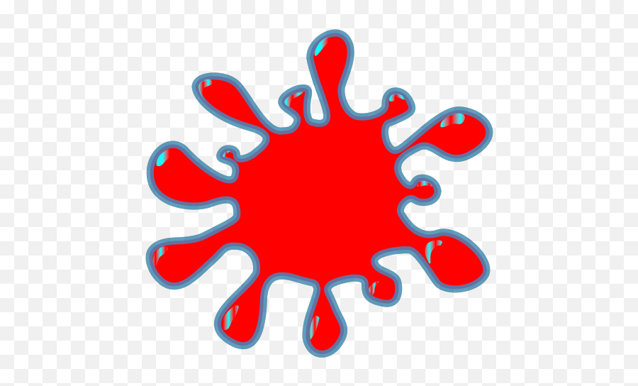 Color Splash Clipart - Red Color Cartoon Png Emoji,Splash Clipart