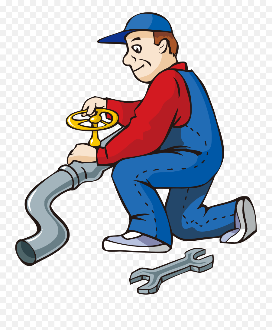 Cartoon Water Pipe Repairman Transprent Png Free - Cartoon Emoji,Water Pipe Png