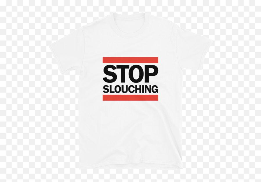 Stop Slouching Run Dmc Style Tee Whitegray - Healthy Masculinity Action Project Emoji,Run Dmc Logo