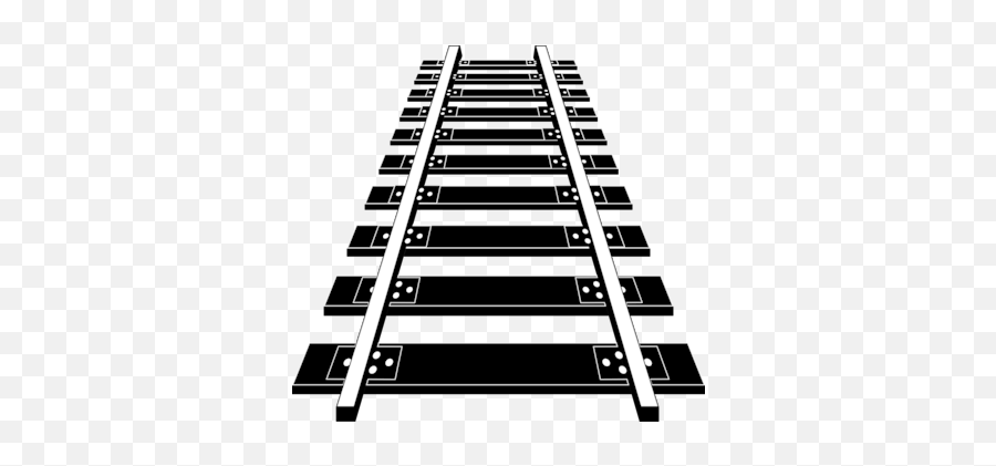 Download Rail Transport Train Track Crossbuck Rail Profile - Train Track Clipart Black And White Emoji,Track And Field Clipart