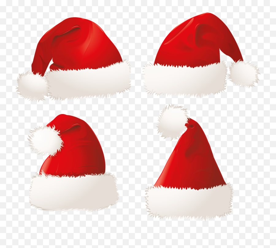 Clipart Cute Santa Hat Transparent Png - Png Transparent Background Christmas Santa Claus Xmas Hat Png Emoji,Cute Christmas Clipart