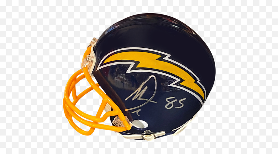 Antonio Gates Autographed San Diego Chargers Mini Helmet - Revolution Helmets Emoji,San Diego Chargers Logo