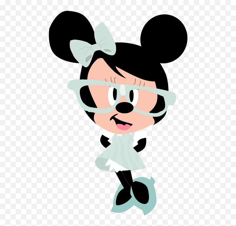 Cute Nerd Clipart - Nerdy Minnie Mouse Clipart Emoji,Bookworm Clipart
