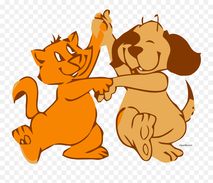 Dog Cat Dance Clipart Png - Dancing Cat Clipart Gif Full Cat And Dog Clipart Gif Emoji,Clipart - Cat