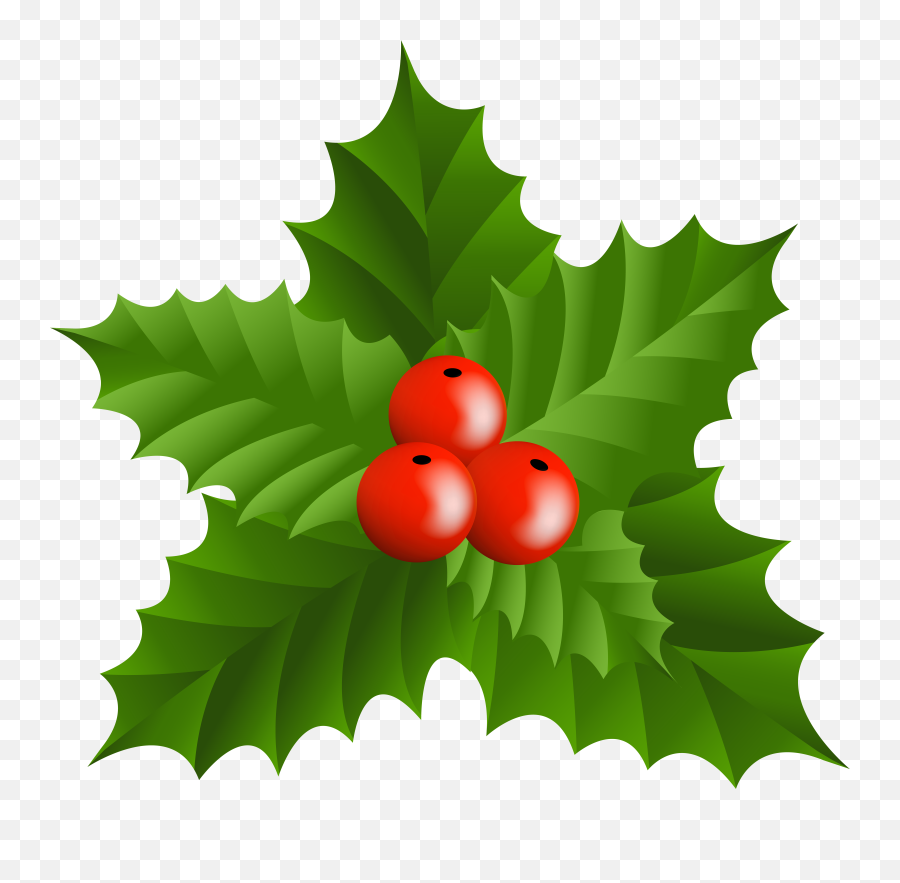 Christmas Holly Clip Art Emoji,Holly Clipart