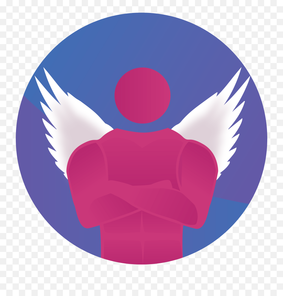 Logo Design For A Bouncer Outline With Angel Wings No Text - Alas De Angel Meme Emoji,Angel Wings Logo
