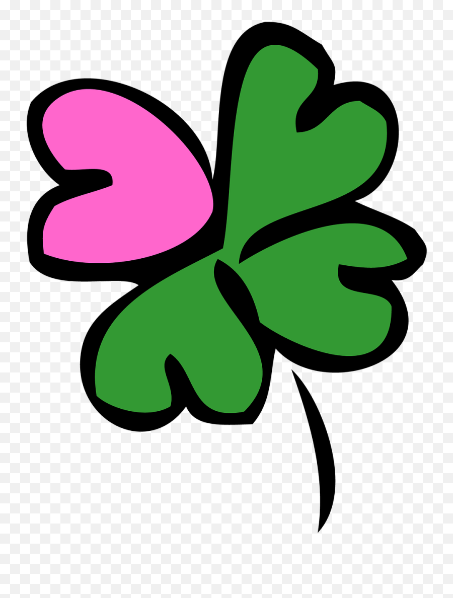 Heart Four Leaf Clover Clipart - Full Size Clipart 39623 Heart Four Leaf Clover Clip Art Emoji,Clover Clipart